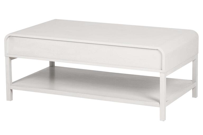 MESA DE CENTRO PINO MDF BLANCO 110x60x40 CM