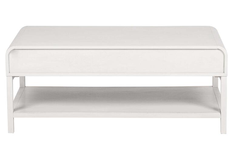 MESA DE CENTRO PINO MDF BLANCO 110x60x40 CM