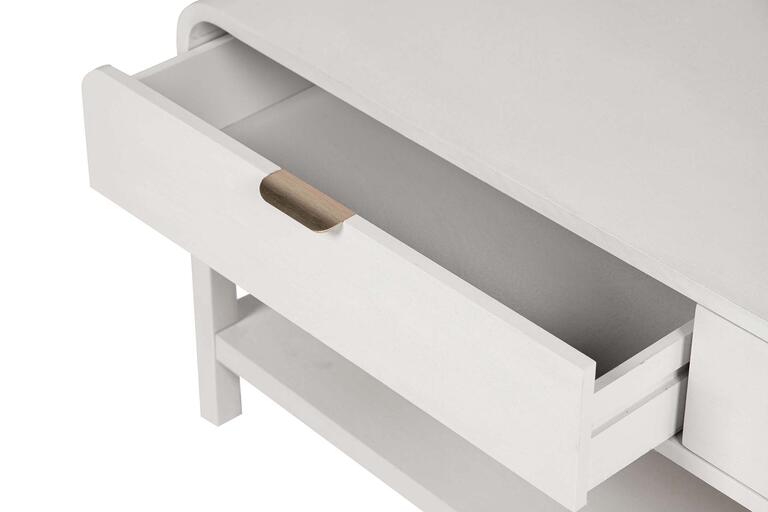 MESA DE CENTRO PINO MDF BLANCO 110x60x40 CM