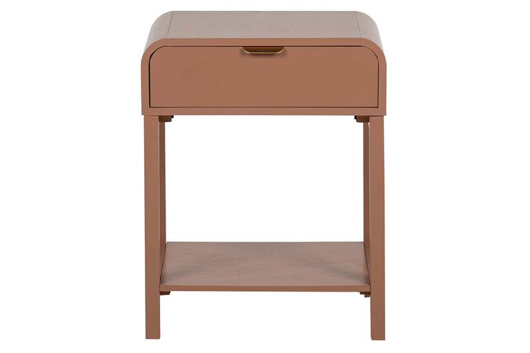 MESITA DE NOCHE 1 CAJON PINO MDF MARRON 48x36x61CM