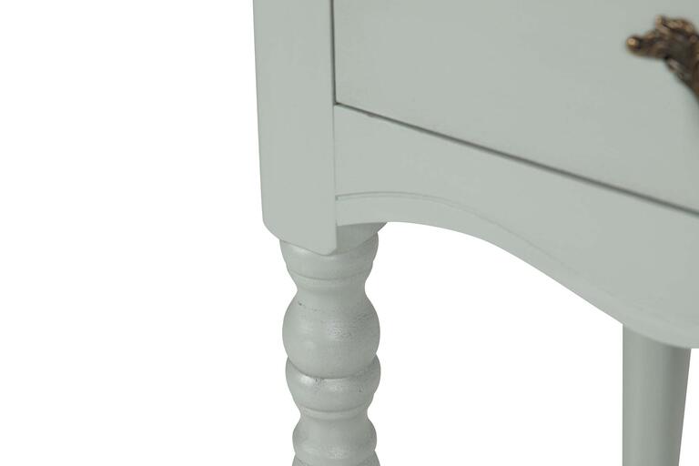 MESITA DE NOCHE 1 CAJON PINO MDF GRIS 45x35x75 CM