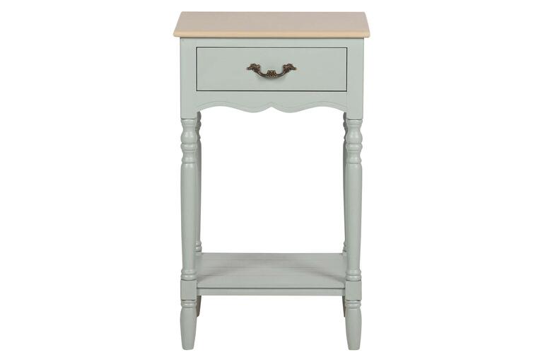 MESITA DE NOCHE 1 CAJON PINO MDF GRIS 45x35x75 CM