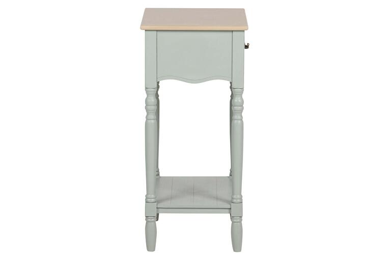 MESITA DE NOCHE 1 CAJON PINO MDF GRIS 45x35x75 CM