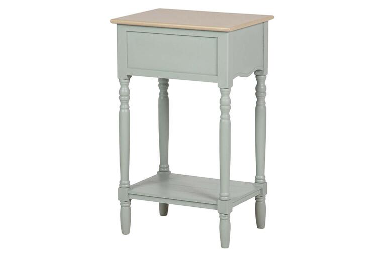 MESITA DE NOCHE 1 CAJON PINO MDF GRIS 45x35x75 CM