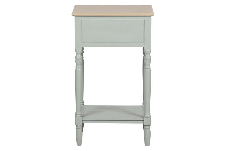 MESITA DE NOCHE 1 CAJON PINO MDF GRIS 45x35x75 CM