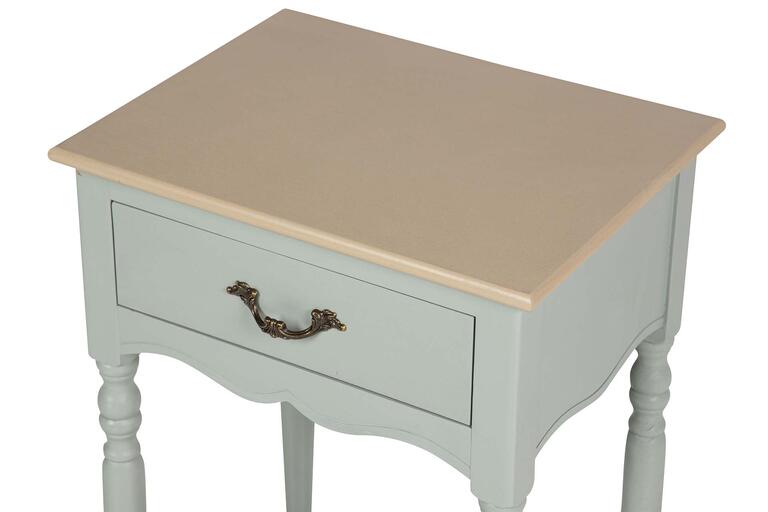 MESITA DE NOCHE 1 CAJON PINO MDF GRIS 45x35x75 CM