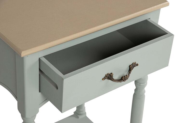 MESITA DE NOCHE 1 CAJON PINO MDF GRIS 45x35x75 CM