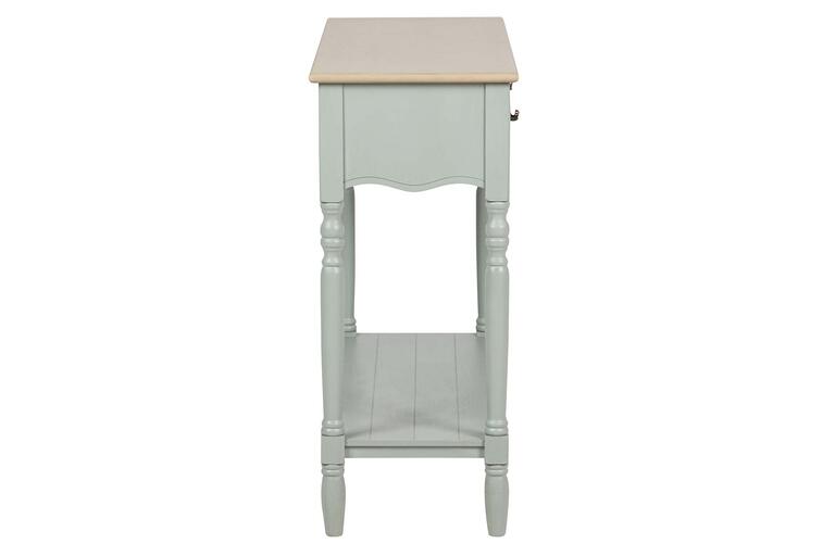 CONSOLA 2 CAJONES PINO MDF GRIS 90x33x75 CM