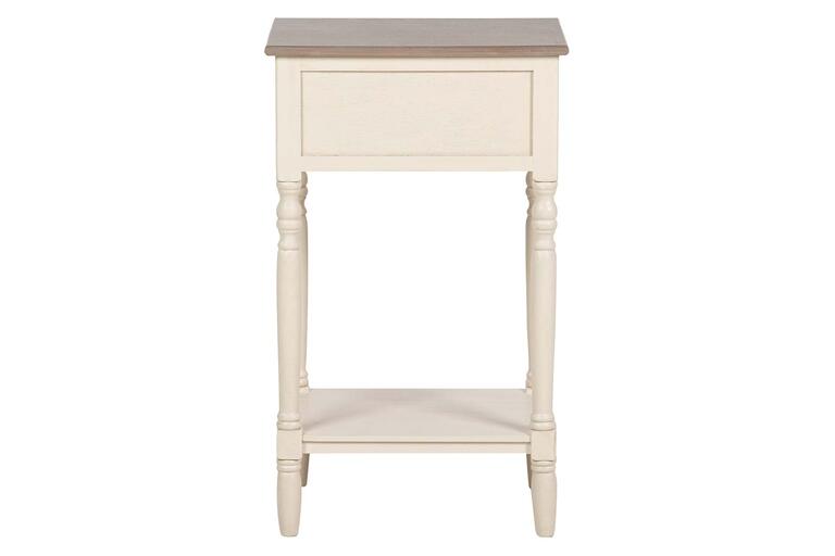 MESITA DE NOCHE 1 CAJON PINO MDF BEIGE 45x35x75 CM