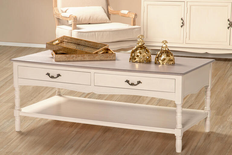 MESA CENTRO PINO MDF BEIGE 120x48x60 CM