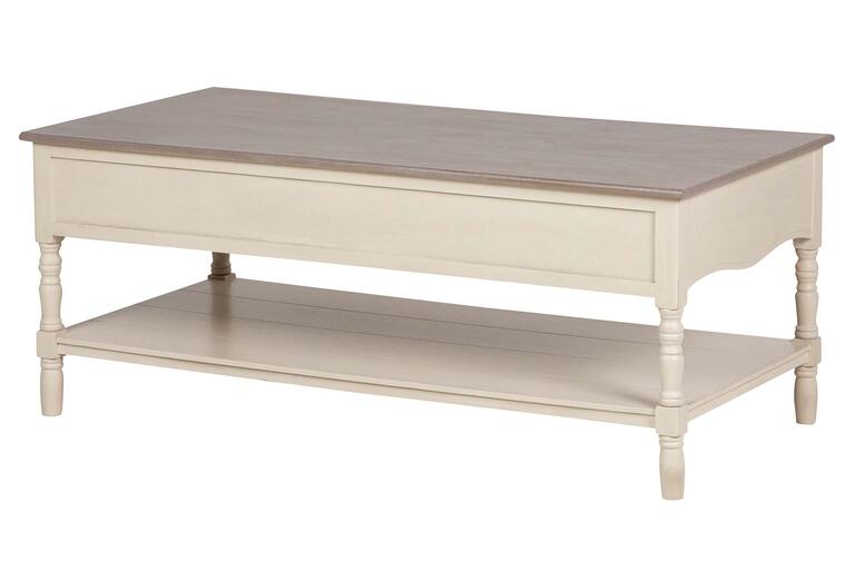 MESA CENTRO PINO MDF BEIGE 120x48x60 CM