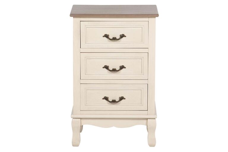 MESITA DE NOCHE PINO MDF BEIGE 43x33x66 CM