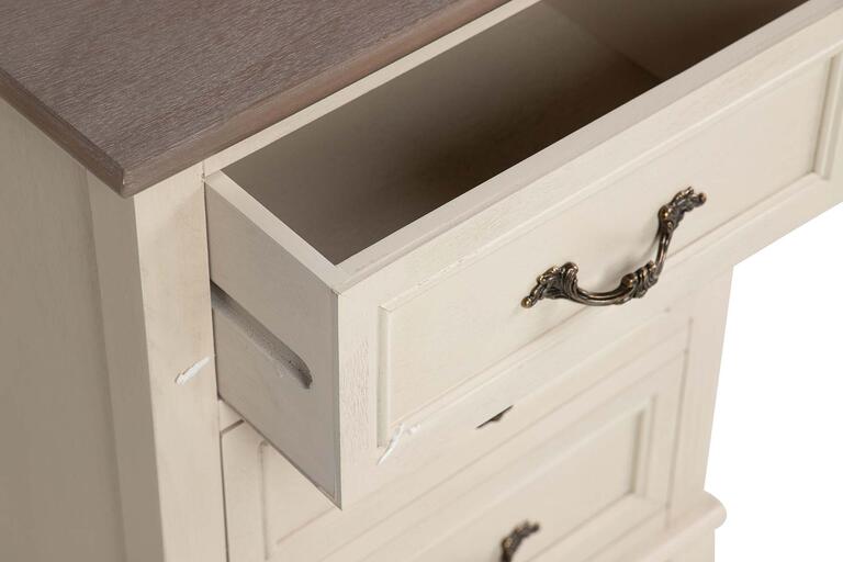 MESITA DE NOCHE PINO MDF BEIGE 43x33x66 CM