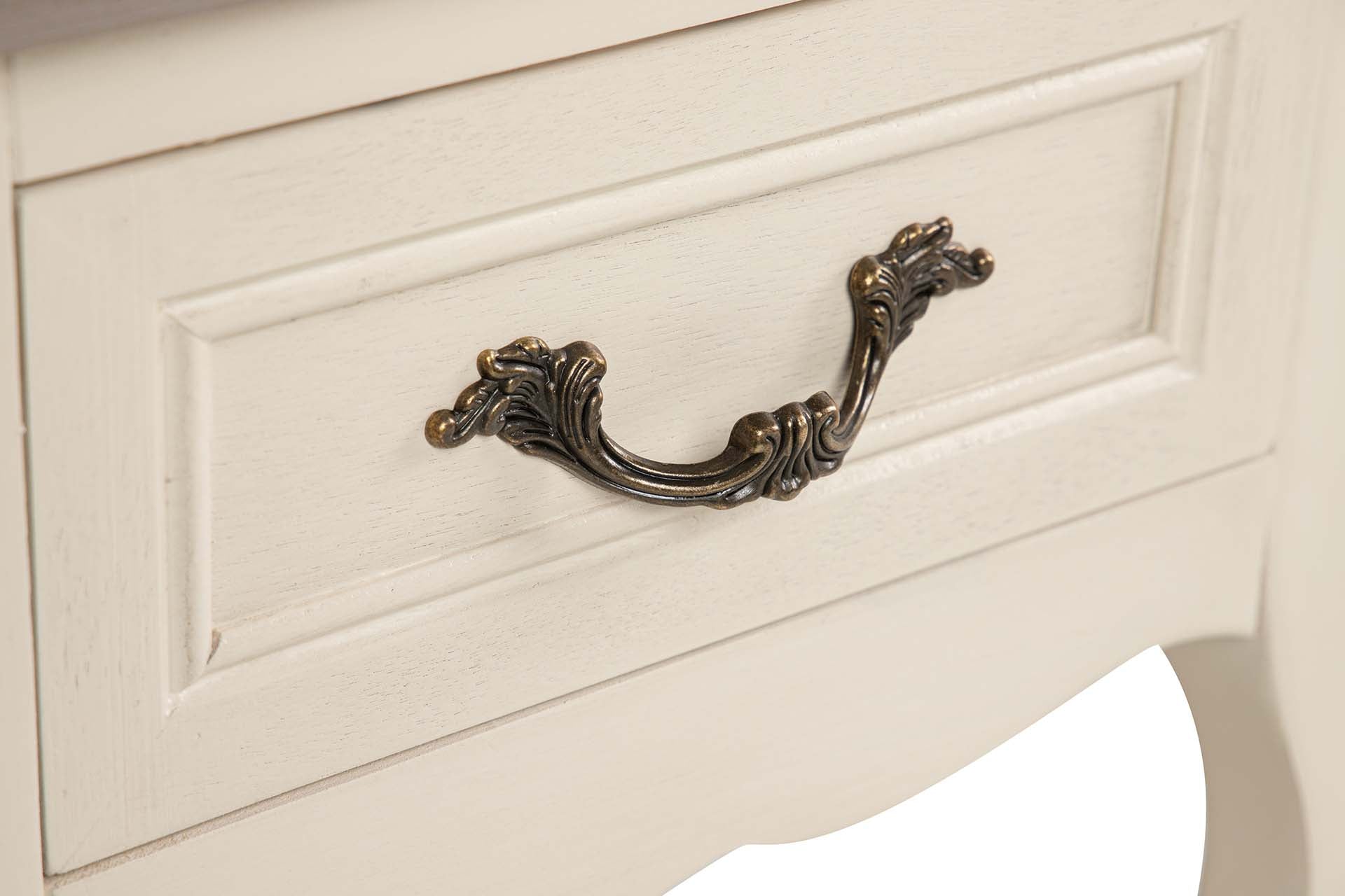 MESITA DE NOCHE 1 CAJON PINO MDF BEIGE 35x35x69 CM