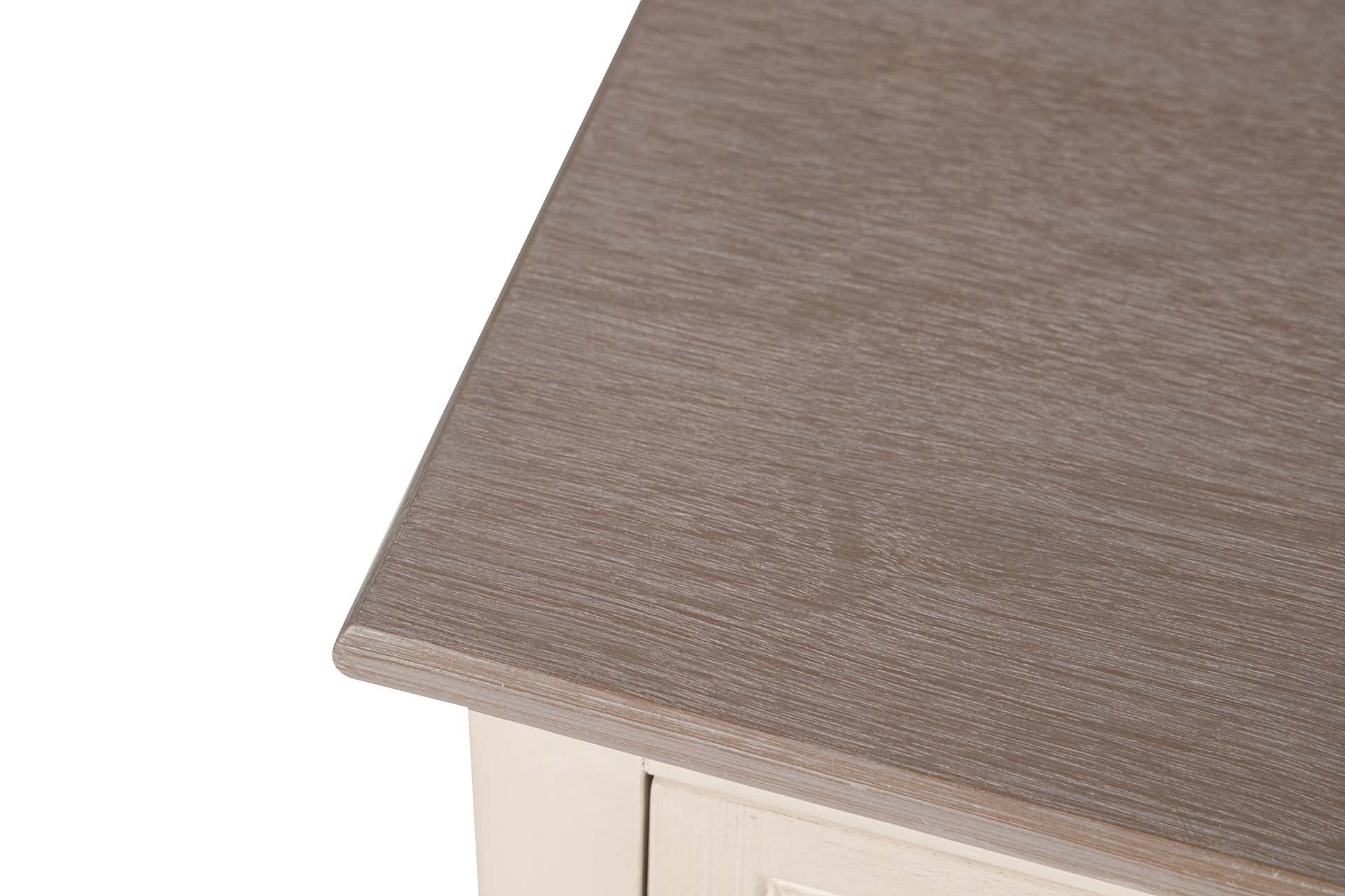 MESITA DE NOCHE 1 CAJON PINO MDF BEIGE 35x35x69 CM