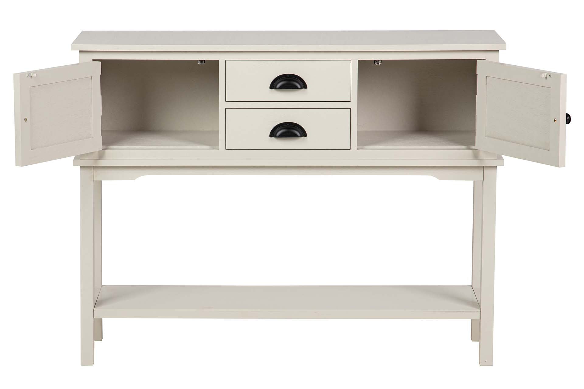 CONSOLA PUERTAS CAJONES PINO MDF 106x30x81 CM