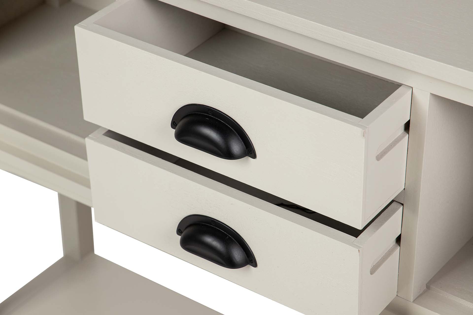 CONSOLA PUERTAS CAJONES PINO MDF 106x30x81 CM