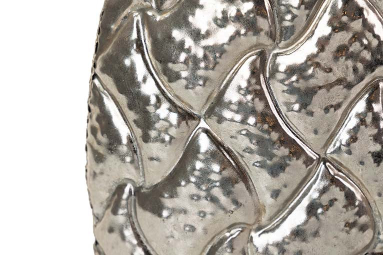 JARRON METAL PLATEADO 25x12x39 CM