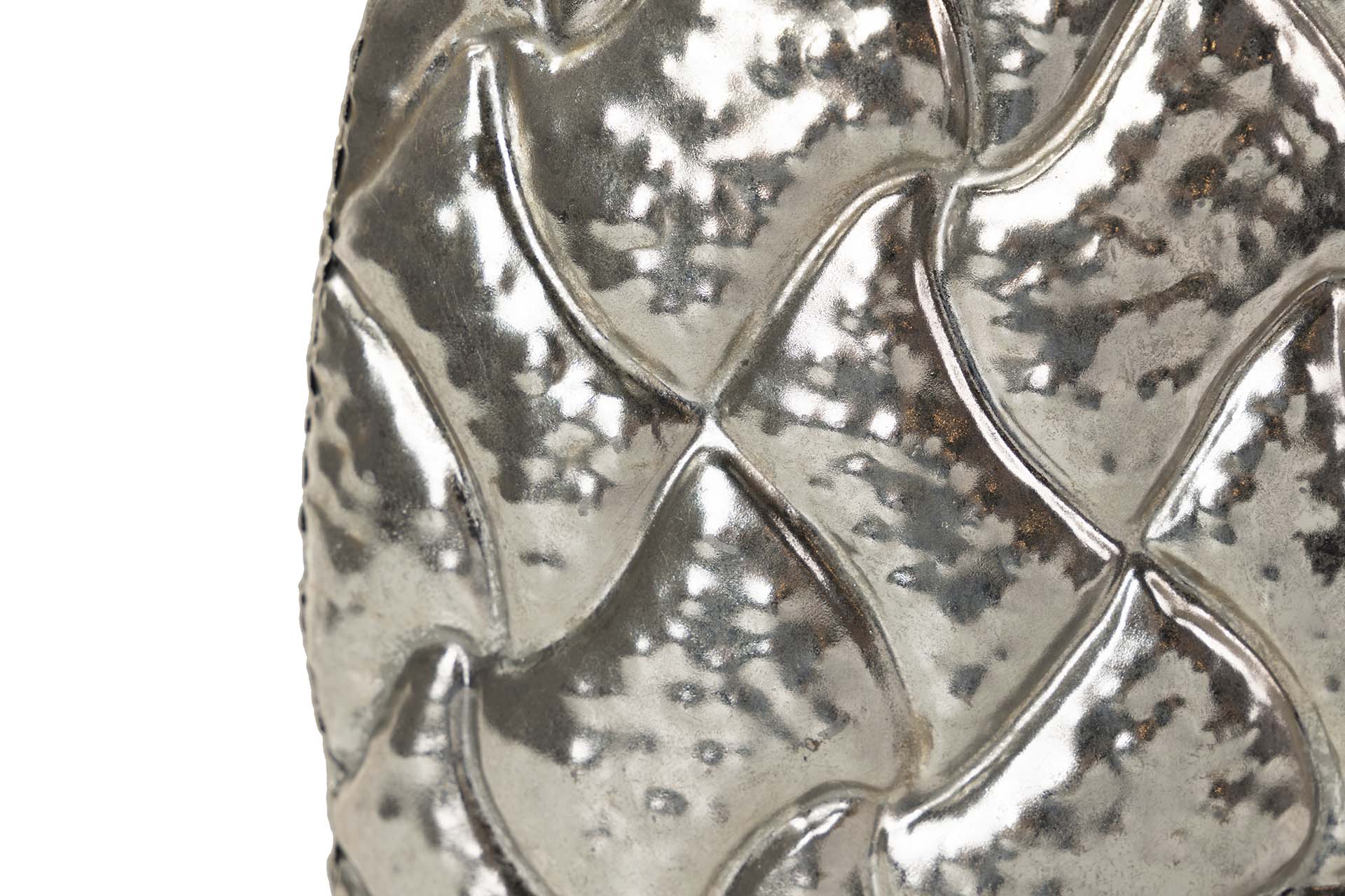 JARRON METAL PLATEADO 25x12x39 CM