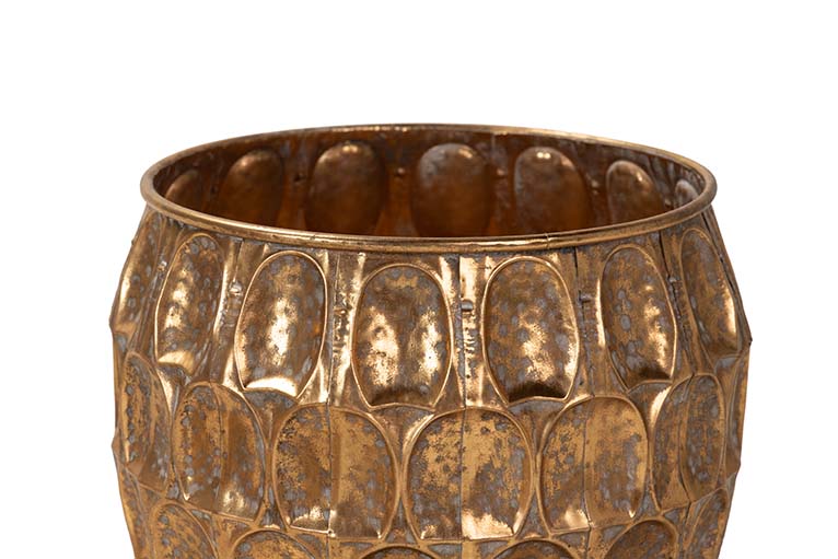 CONJUNTO DE 3 VASOS DE METAL 38x38x37 30x30x29 23x23x24CM