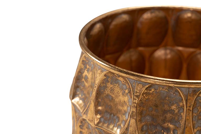 CONJUNTO DE 3 VASOS DE METAL 38x38x37 30x30x29 23x23x24CM