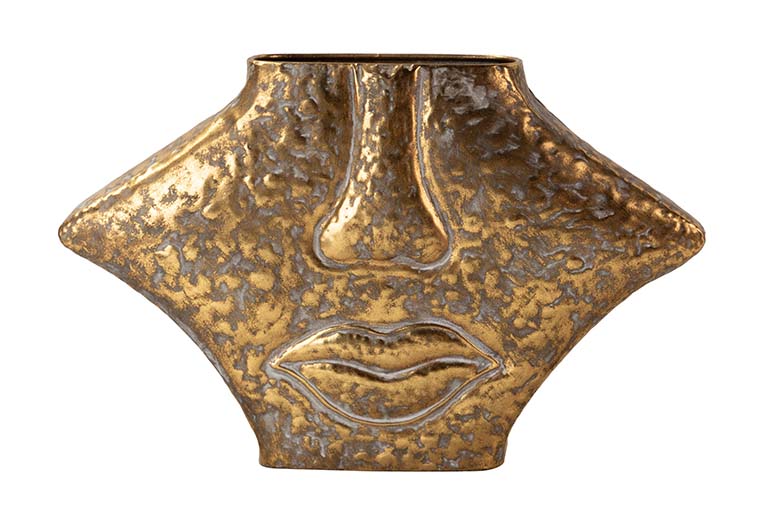 JARRON METAL DORADO 38x11x24 CM