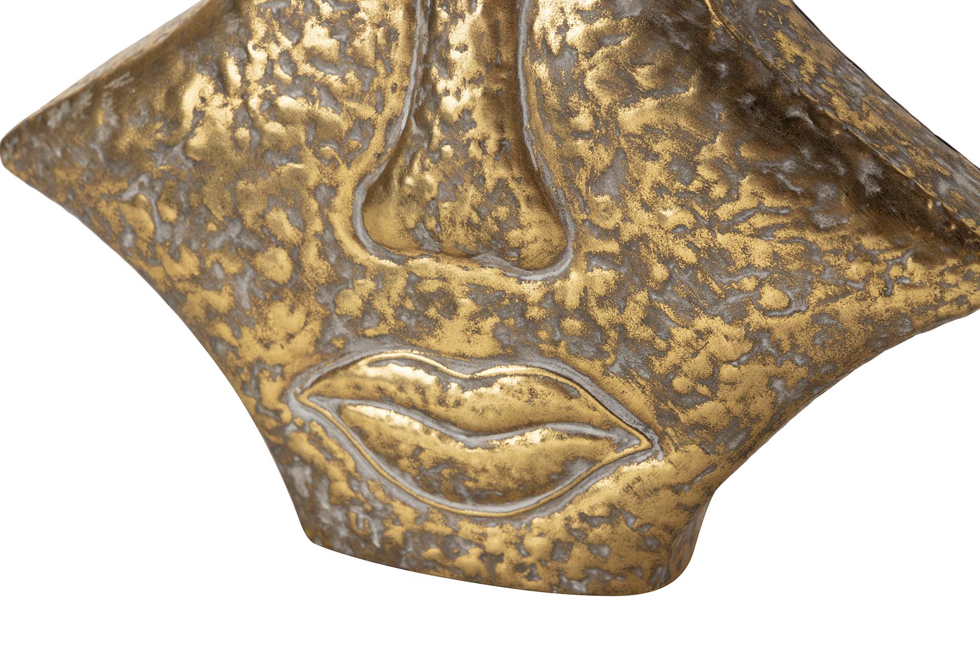 GOLD METAL VASE 38x11x24 CM