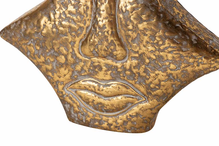 GOLD METAL VASE 38x11x24 CM