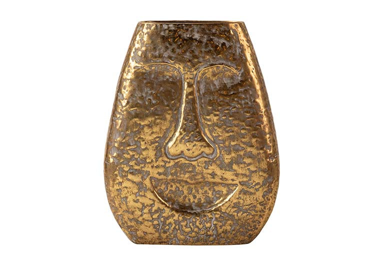 JARRON METAL DORADO 29x12x35 CM