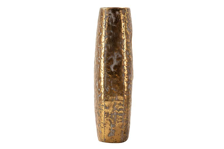 JARRON METAL DORADO 29x12x35 CM