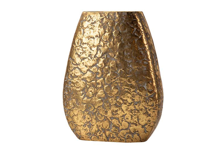 JARRON METAL DORADO 29x12x35 CM