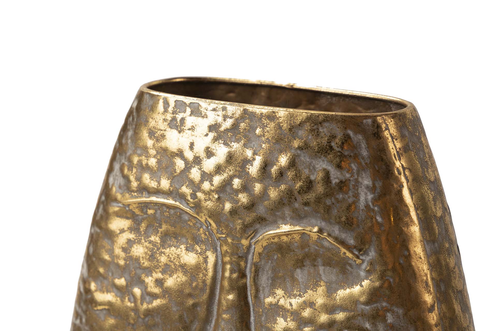 GOLD METAL VASE 29x12x35 CM