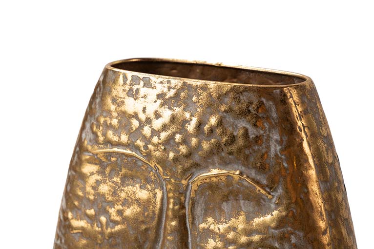 JARRON METAL DORADO 29x12x35 CM