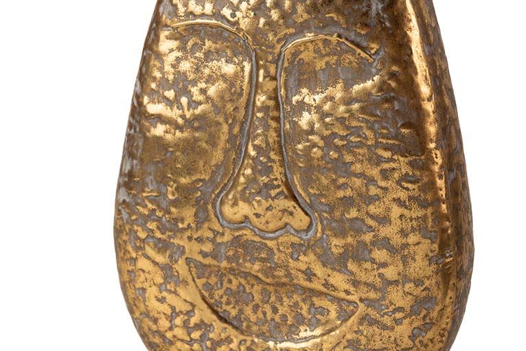 JARRON METAL DORADO 29x12x35 CM