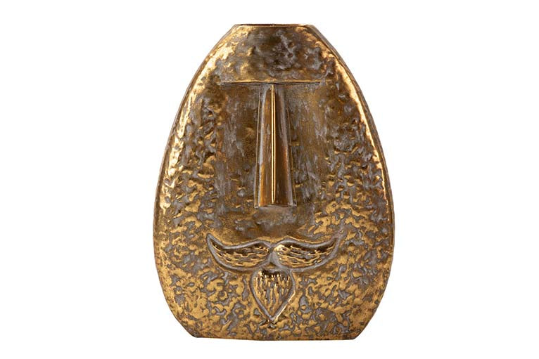 JARRON METAL DORADO 28x13x36 CM