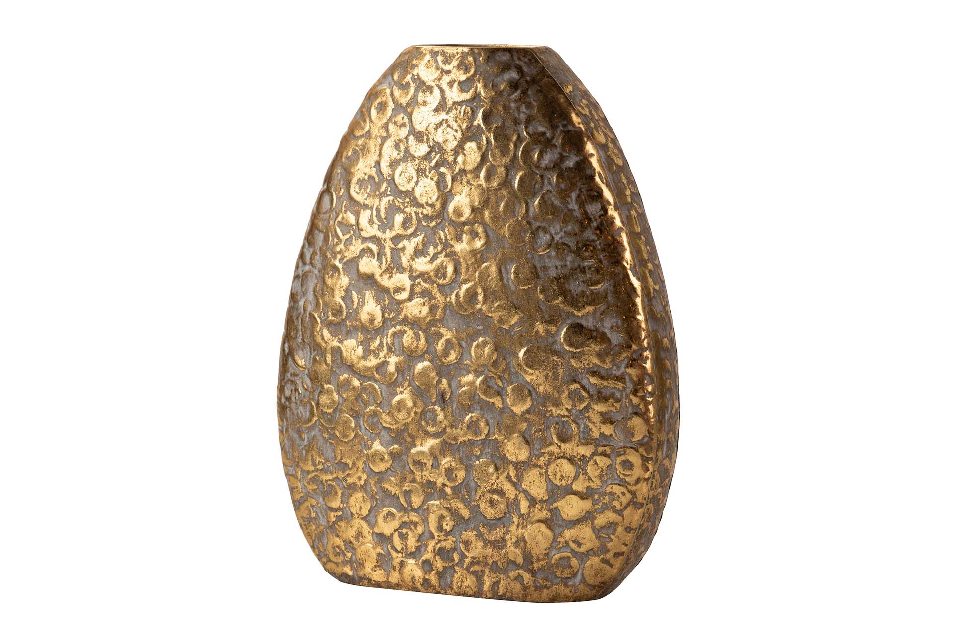 GOLD METAL VASE 28x13x36 CM