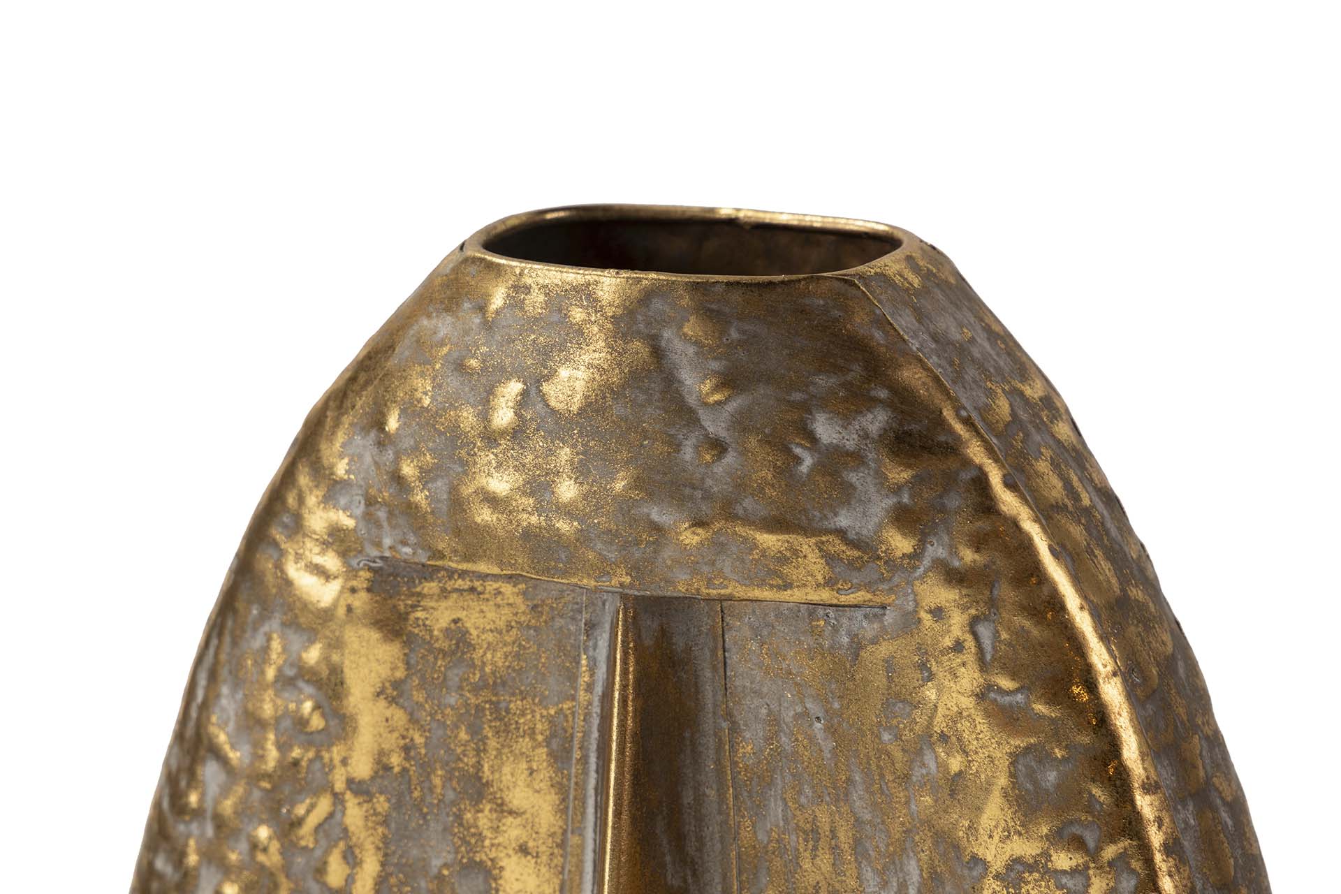 GOLD METAL VASE 28x13x36 CM