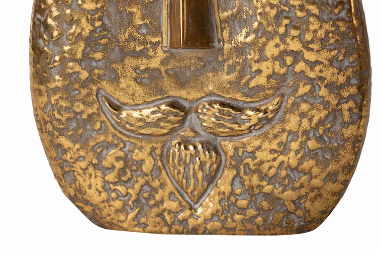 VASO DE METAL DOURADO 28x13x36 CM