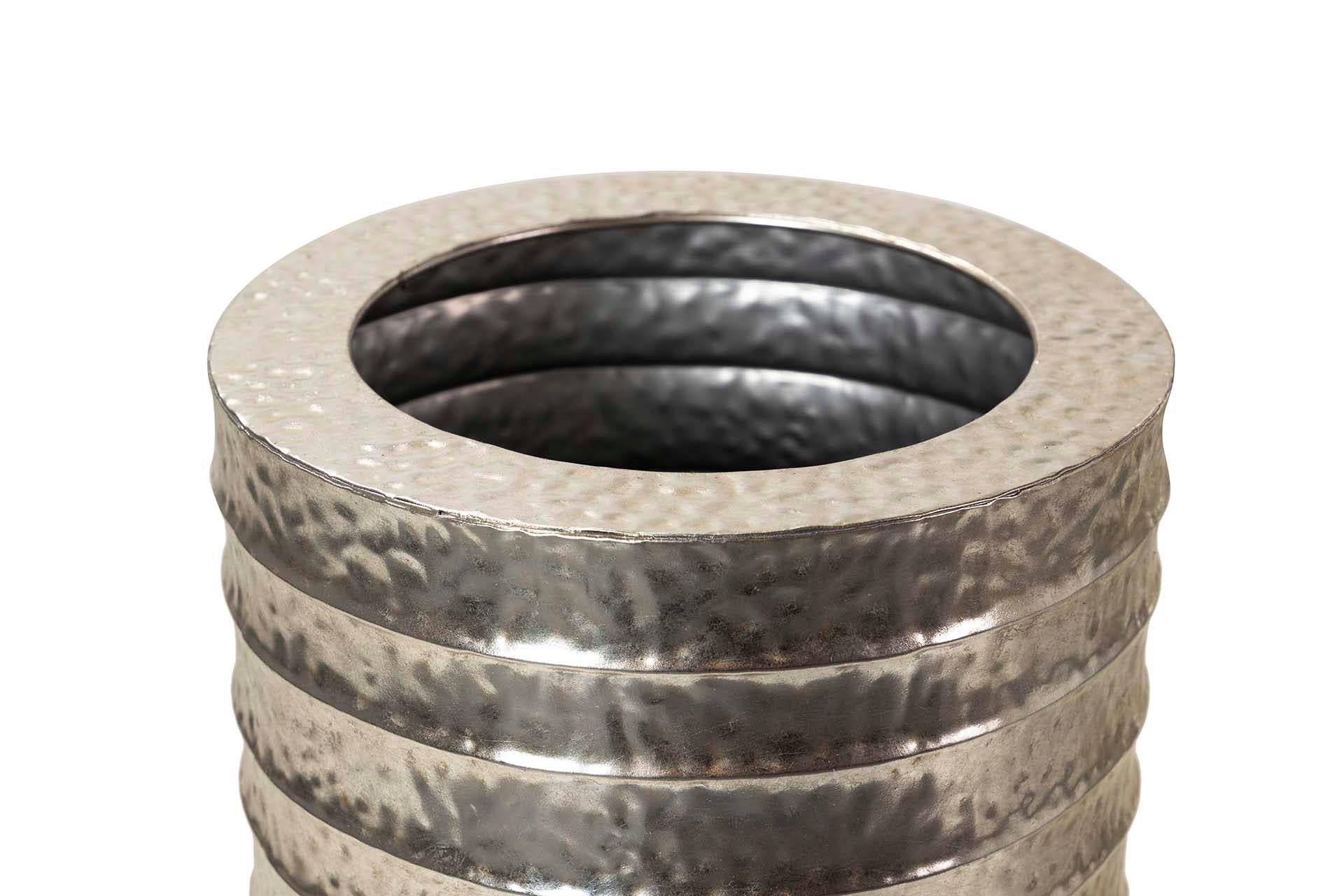 SET2 MACETEROS METAL PLATEADO 51x51x124 36x36x89CM