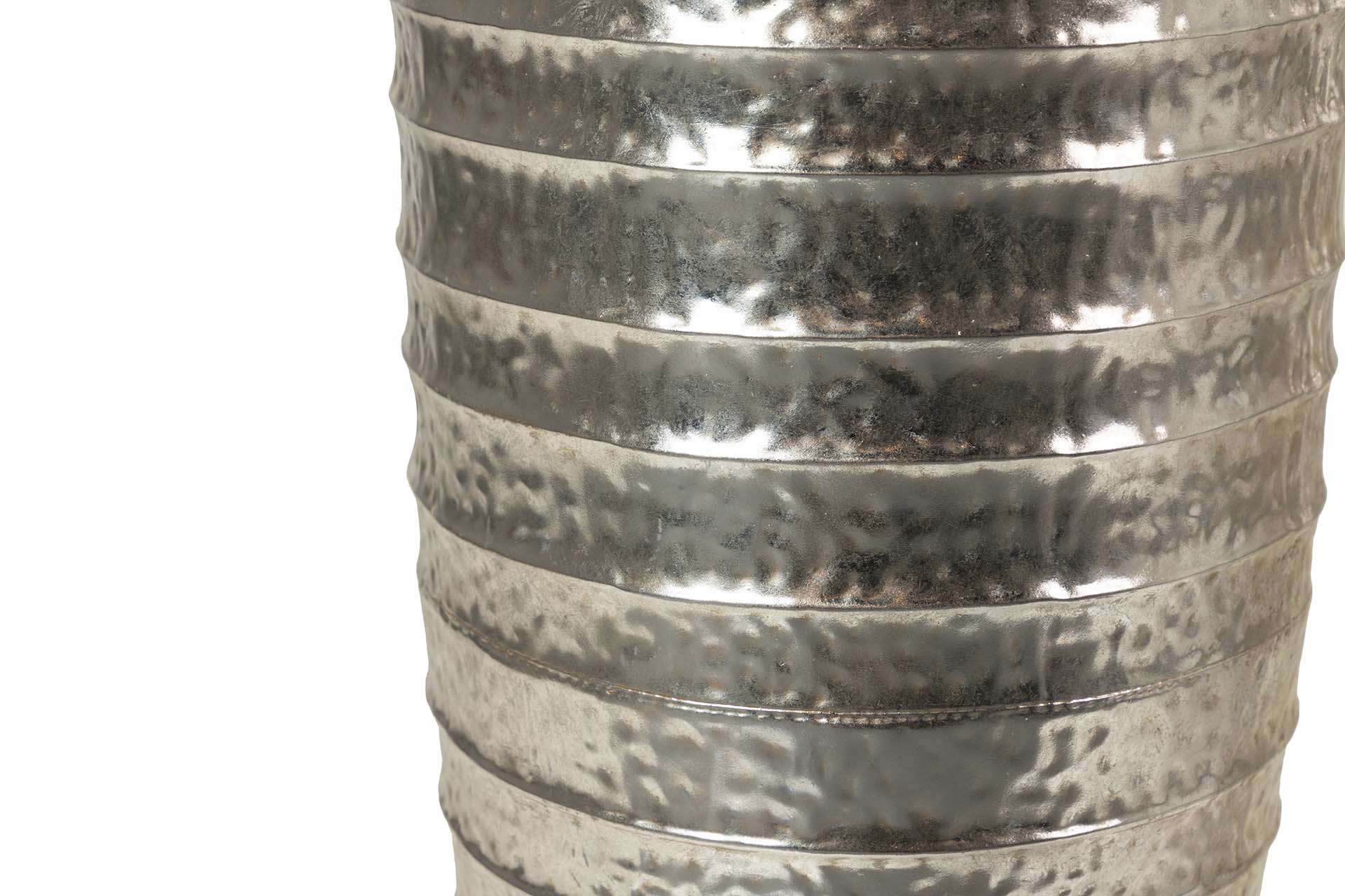 SET2 MACETEROS METAL PLATEADO 51x51x124 36x36x89CM