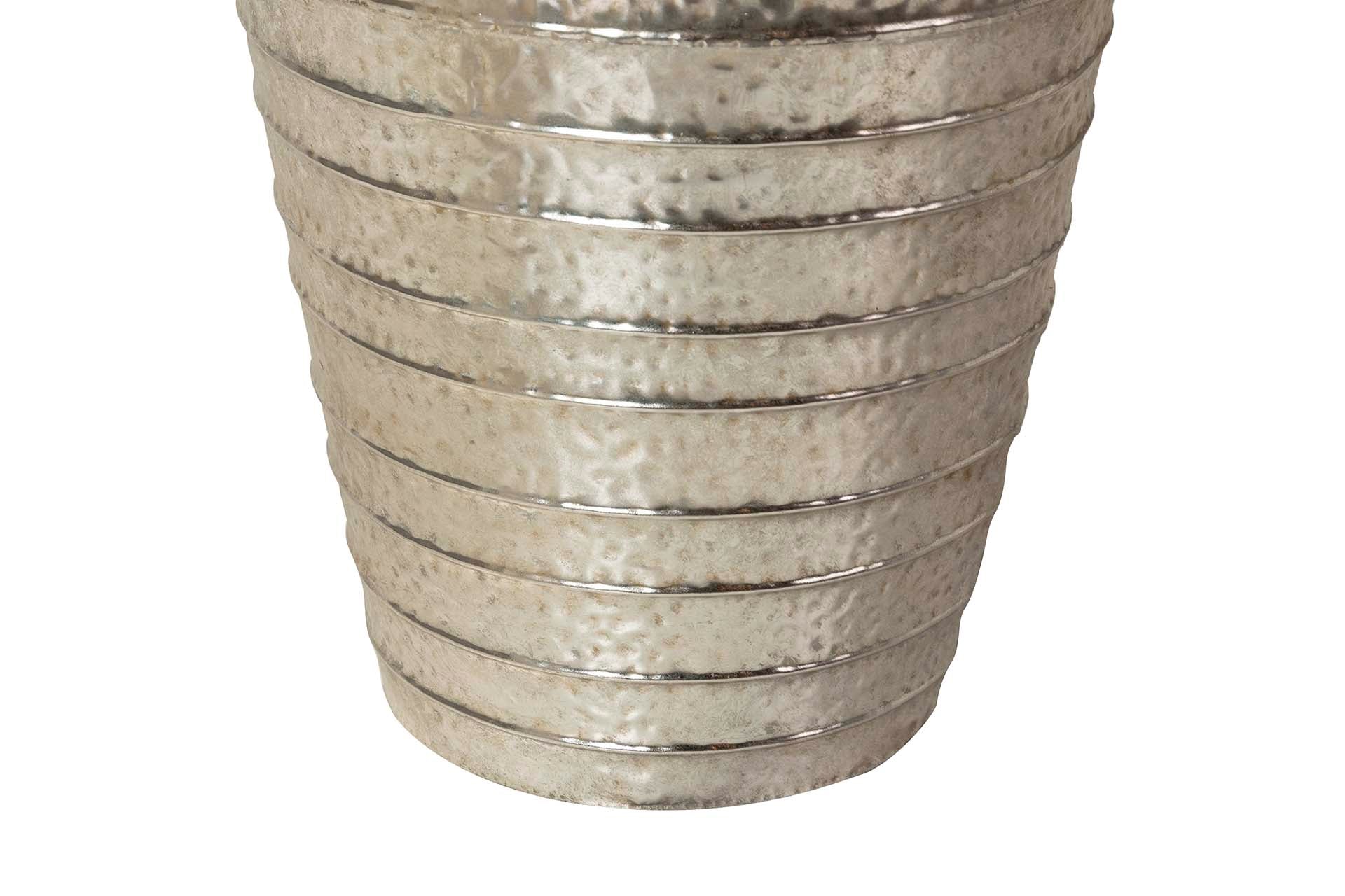 SET2 MACETEROS METAL PLATEADO 51x51x124 36x36x89CM