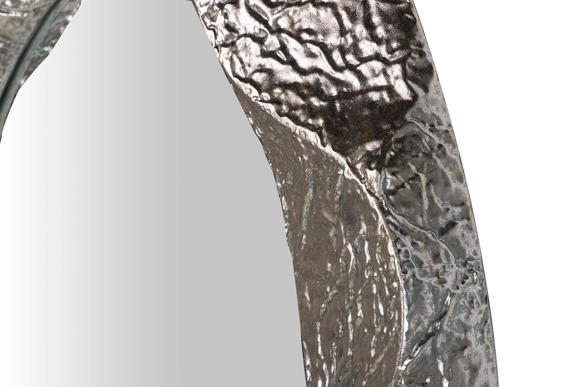 ESPELHO DE METAL PRATEADO 88x7x128 CM