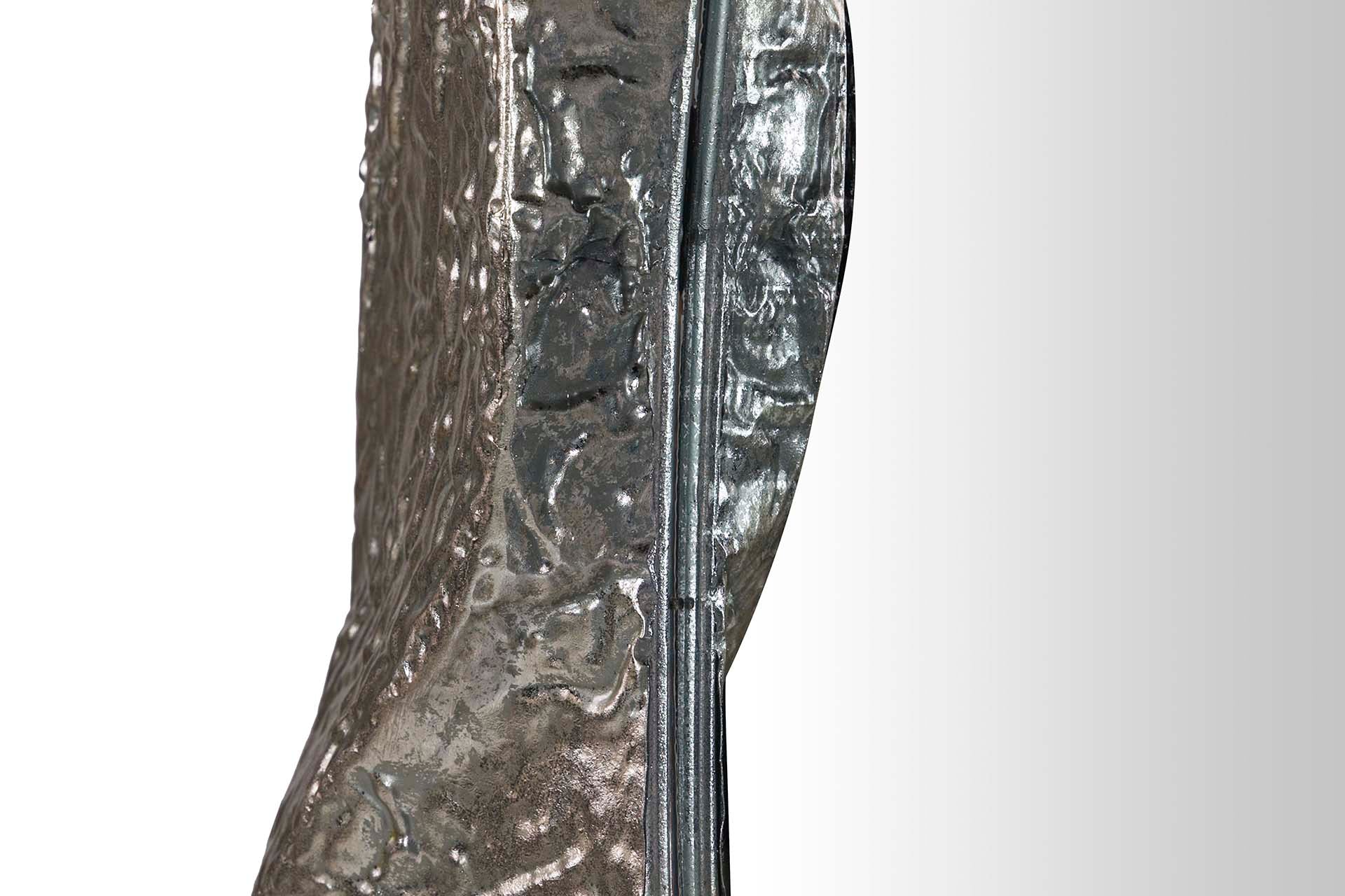ESPELHO DE METAL PRATEADO 88x7x128 CM