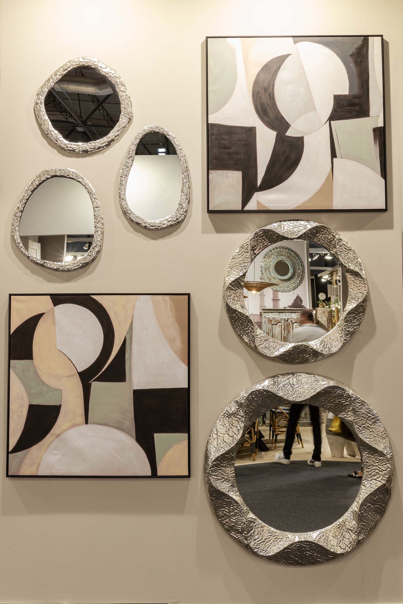 ESPEJO METAL PLATEADO 104x7x104 CM