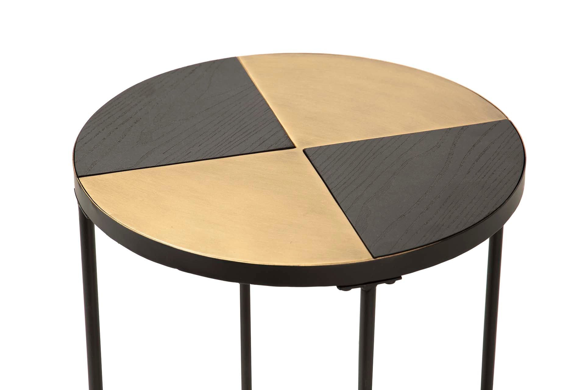 GOLDEN METAL AUXILIARY TABLE 40x40x50 CM
