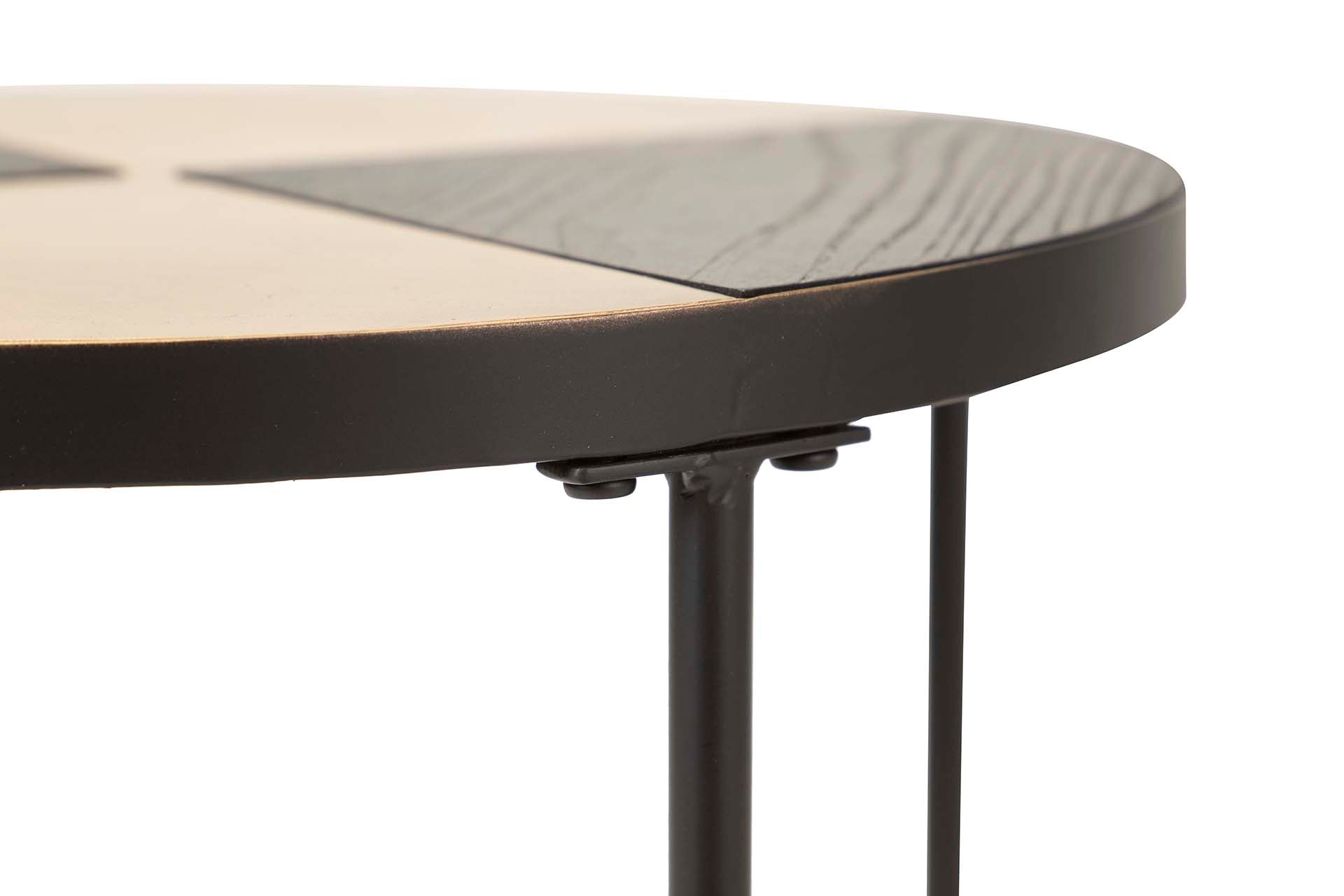 GOLDEN METAL AUXILIARY TABLE 40x40x50 CM