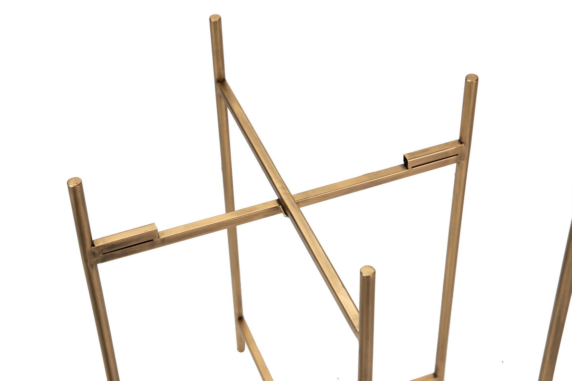 SET 2 MESAS AUXILIARES METAL 52x52x61 41x41x56 CM
