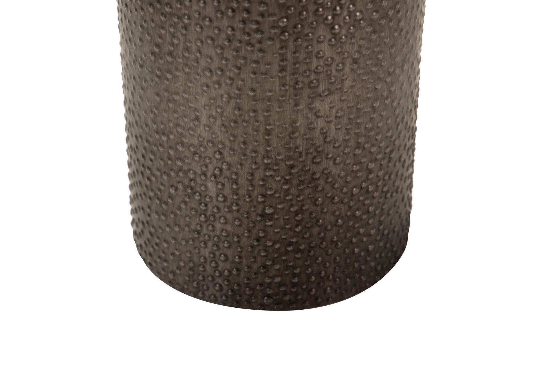 BROWN METAL VASE 20x20x67 CM