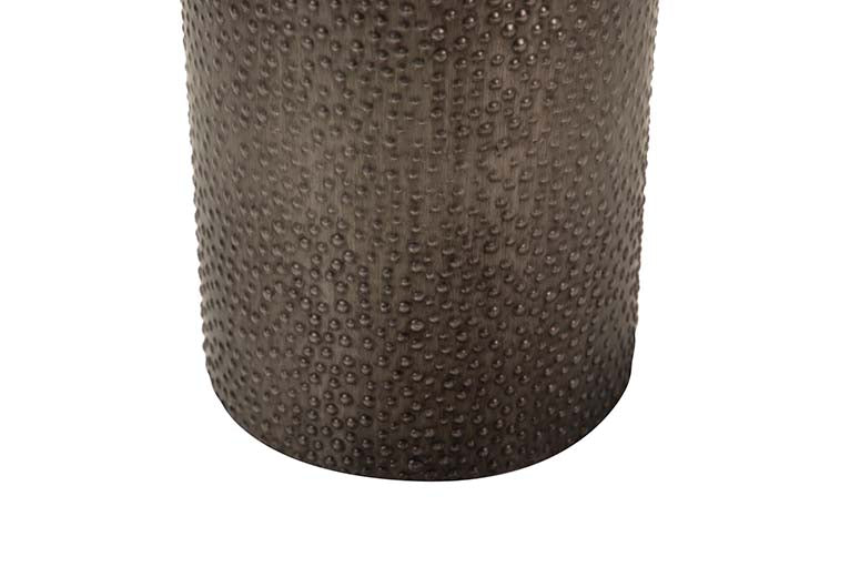 JARRON METAL MARRON 20x20x67 CM