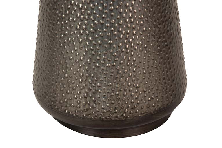 JARRON METAL MARRON 25x25x40 CM